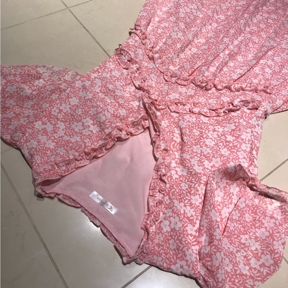 Pink floral dress S - Picture 2 of 3